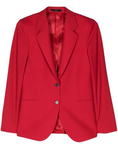 Paul Smith Single-breasted Wool Blazer - Red