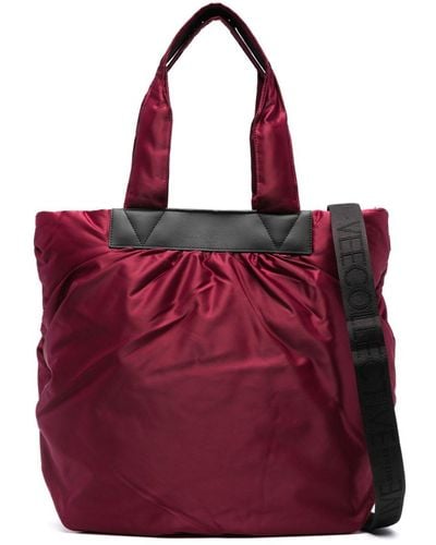 VEE COLLECTIVE Large Caba Ruched Tote Bag - Red