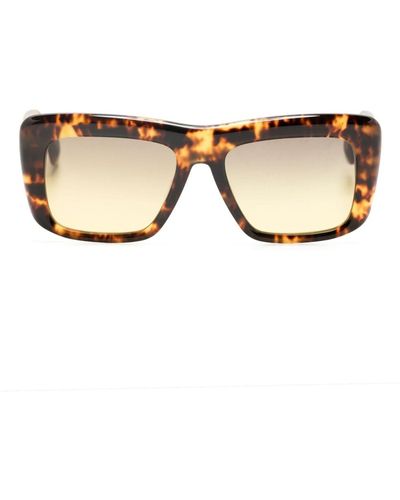 Vivienne Westwood Laurent Tortoiseshell Rectangle-frame Sunglasses - Natural