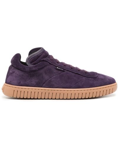 Bally Player Lace-up Suede Sneakers - Purple