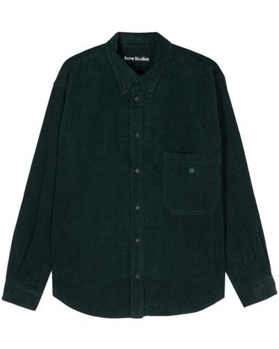 Acne Studios Corduroy Long-sleeve Shirt - Green