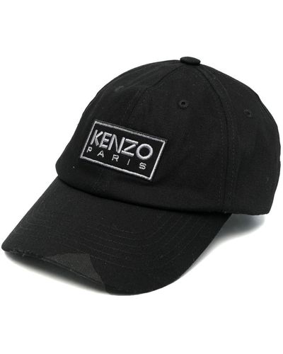 KENZO Cappellino Da Baseball Con Logo Ricamato - Nero