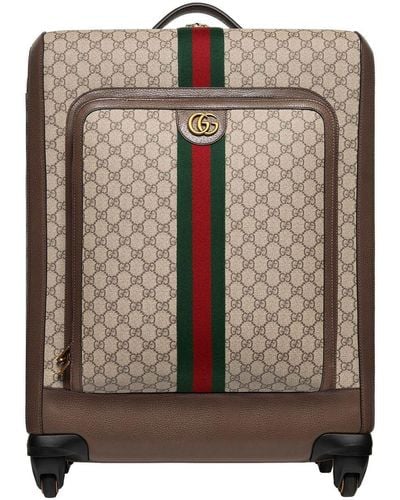 Gucci Medium Savoy Trolley Suitcase - Brown