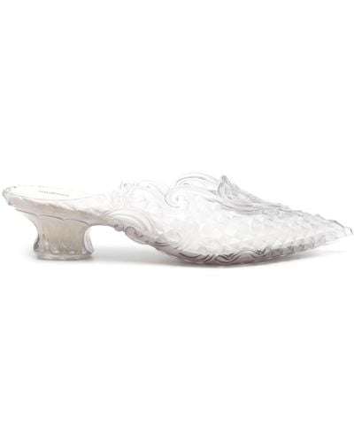 Y. Project X Melissa Transparent 50 Embossed Mules - Women's - Rubber - White