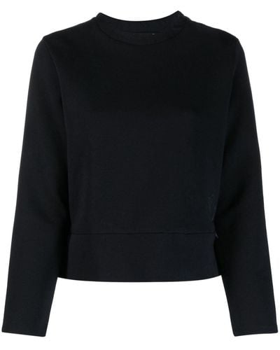 Emporio Armani Logo-patch Cotton-blend Sweatshirt - Black