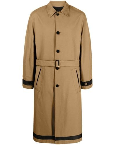 Neil Barrett Wendbarer Trenchcoat mit Logo-Patch - Natur