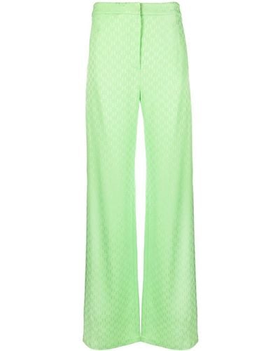 Karl Lagerfeld Pantalones anchos con monograma - Verde