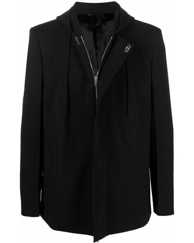 Givenchy ジバンシィ フーデッド コート - ブラック