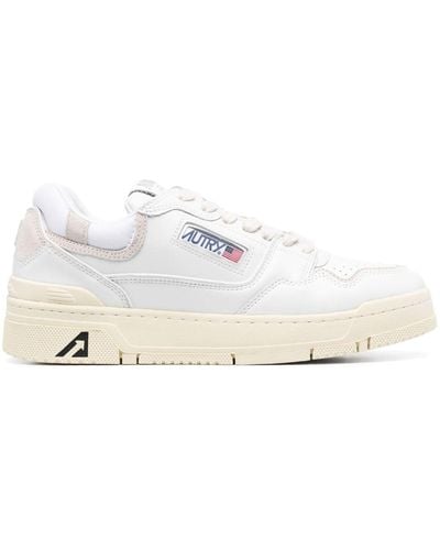 Autry Clc Sneakers In White And Leather