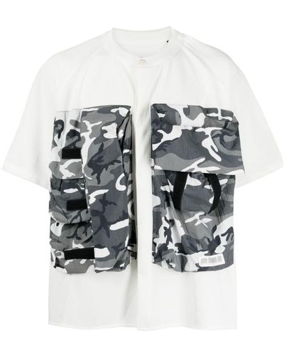 Mostly Heard Rarely Seen Tactical Panelled T-shirt - White