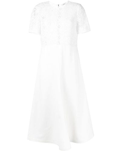 Goen.J Macramé-panel Lace Dress - White