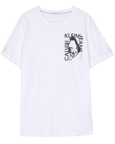Calvin Klein Modern Metals Cotton T-shirt - White