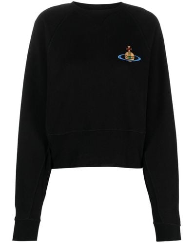 Vivienne Westwood Sweatshirt mit Orb-Stickerei - Schwarz