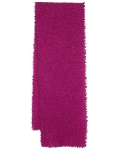 Faliero Sarti Brushed Knitted Scarf - Purple