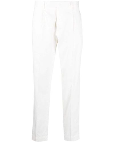 Dell'Oglio Slim-cut Tapered Pants - White