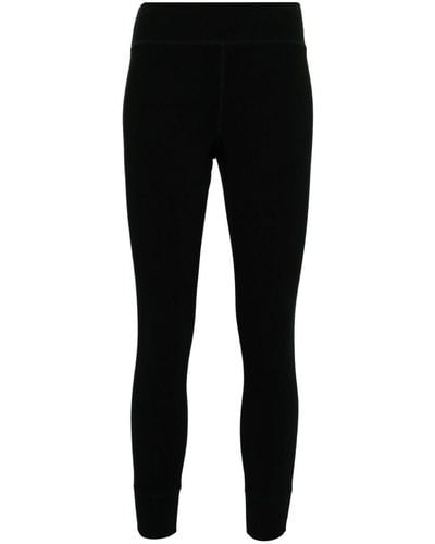 James Perse Seam-detail Mid-rise leggings - Black