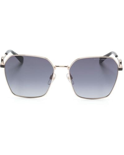 Marc Jacobs Sonnenbrille mit geometrischem Gestell - Blau