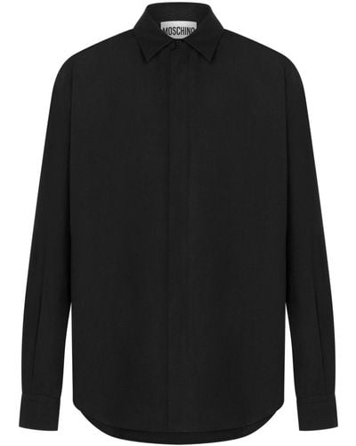 Moschino Graphic-print Poplin Shirt - Black