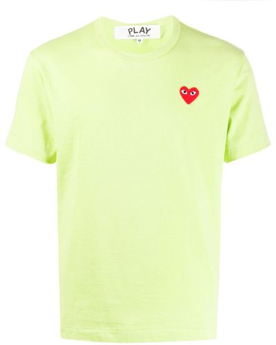COMME DES GARÇONS PLAY T-Shirt mit aufgesticktem Herz - Mehrfarbig