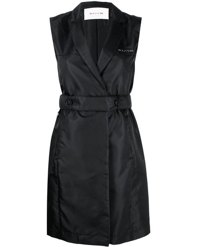 1017 ALYX 9SM Logo-print Tailored Mini Dress - Black
