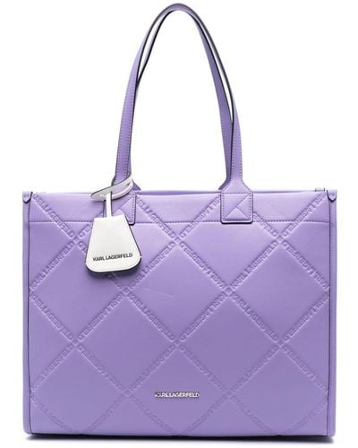 Karl Lagerfeld K/skuare Tote Bag - Purple