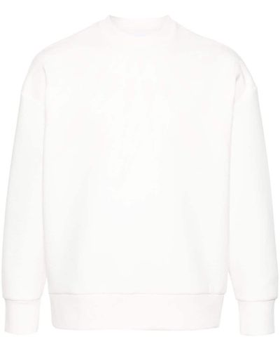 Neil Barrett Thunderbolt-print Scuba-jersey Sweatshirt - White