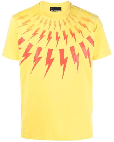 Neil Barrett T-shirt con stampa grafica - Giallo