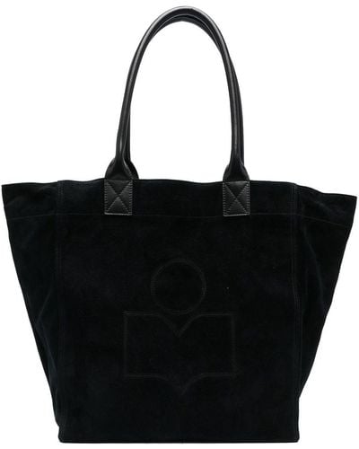 Isabel Marant Bolso shopper con logo bordado - Negro