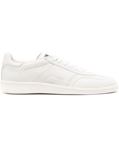 Santoni Panelled Leather Sneakers - White