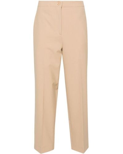 Semicouture Straight-leg Tailored Pants - Natural