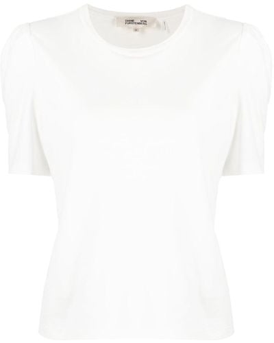 Diane von Furstenberg One-Shoulder-Kleid mit Rüschen - Weiß