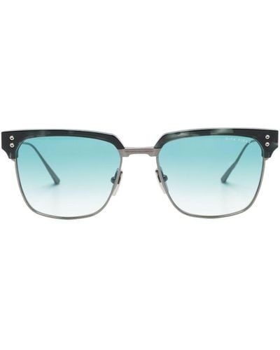 Dita Eyewear Logo-print Square-frame Sunglasses - Blue