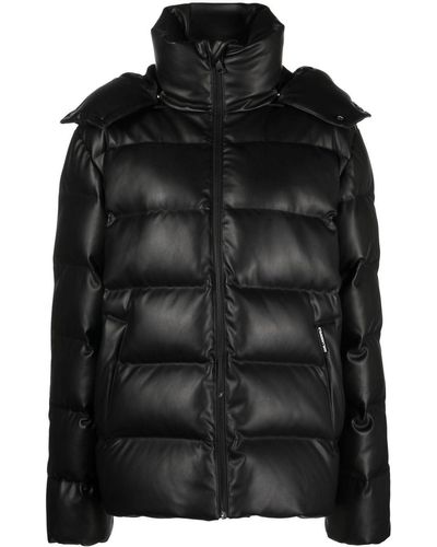 Karl Lagerfeld Logo-embroidered Padded Down Jacket - Black