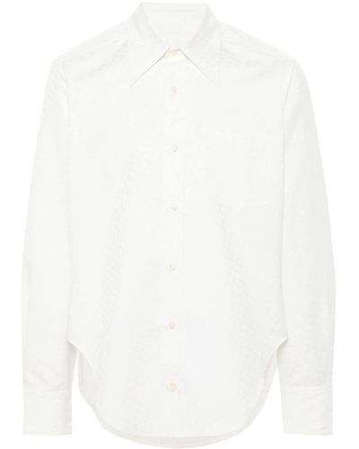 ERL Camisa con logo en jacquard - Blanco
