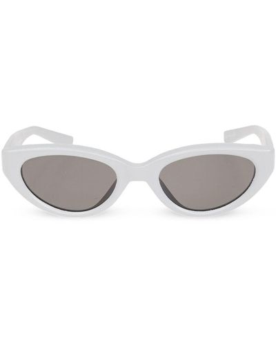 Maison Margiela X Gentle Monster Mm108 Leather Cat-eye Sunglasses - Grey