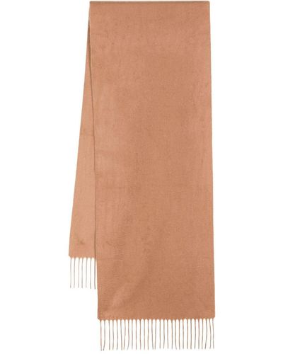N.Peal Cashmere Fringed Cashmere Scarf - Brown
