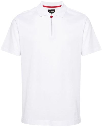 Kiton Zip-Fastening Cotton Polo Shirt - White