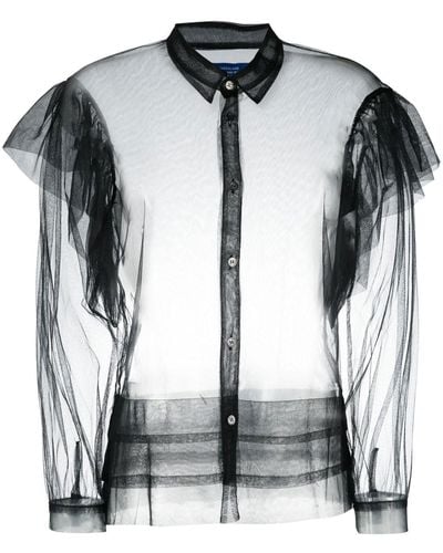 ANREALAGE Semi-transparente Spacesuit Bluse - Schwarz