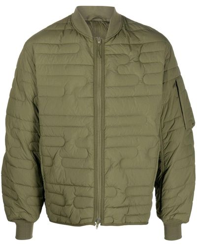 Y-3 Quilted Padded Bomber Jacket - Green