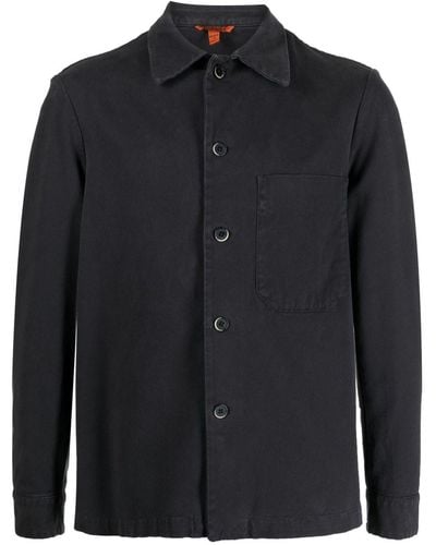 Barena Spread-collar Cotton Shirt Jacket - Black