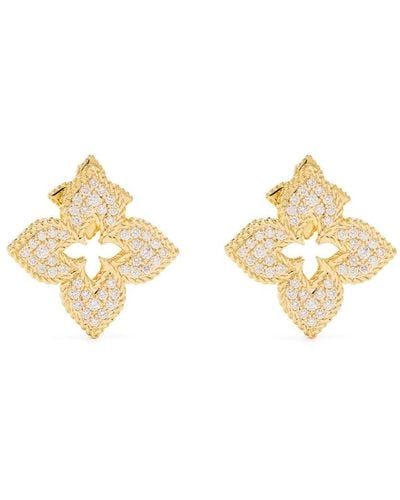 Roberto Coin 18kt Yellow Gold Venetian Princess Diamond Stud Earring - Metallic