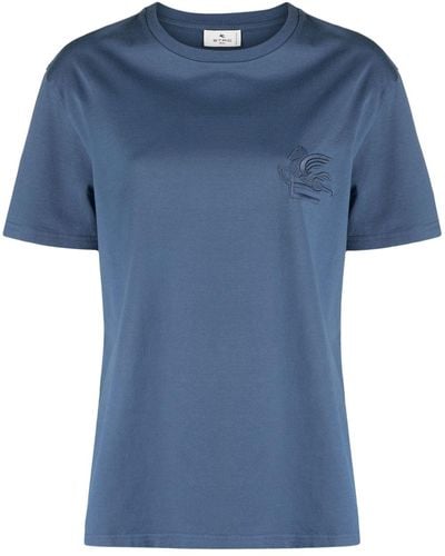 Etro ロゴ Tシャツ - ブルー