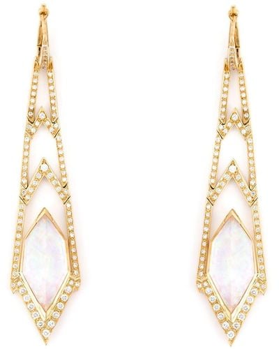 Stephen Webster Crystal Haze Long Diamond Earrings - Metallic