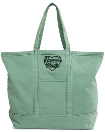 Human Made Garment Dyed Cotton Tote Bag - Green