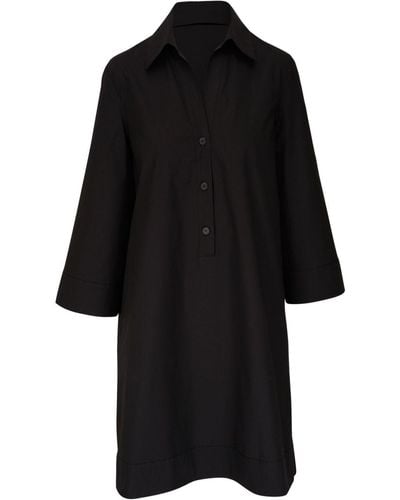 Antonelli スプレッドカラー シャツドレス - ブラック