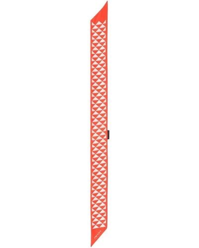 Prada プラダ パターン スカーフ - ホワイト