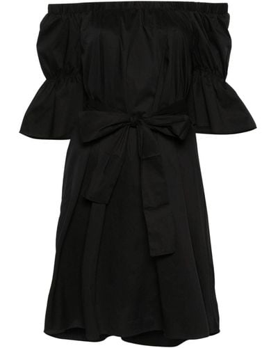 Liu Jo Off-shoulder Poplin Dress - Black
