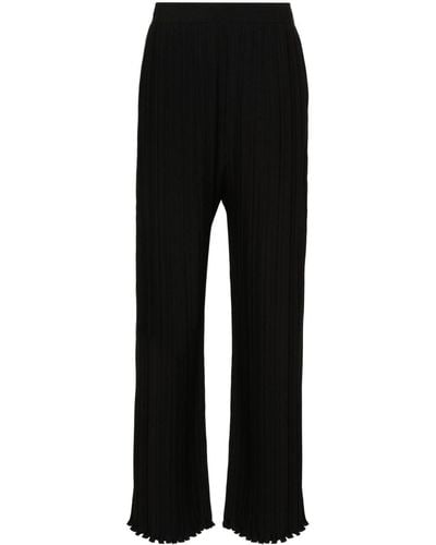 Lanvin Pantalon ample à design plissé - Noir