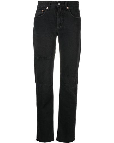 MM6 by Maison Martin Margiela Mid-rise Slim-cut Jeans - Black