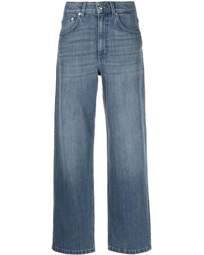 Filippa K Cropped Wide-leg Denim Jeans - Blue